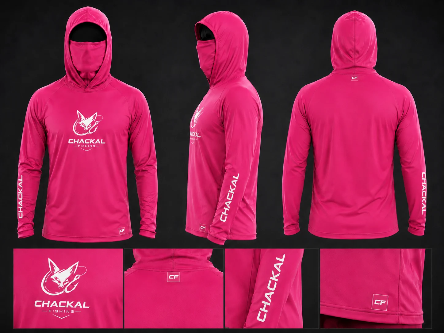 Camisa técnica Chackal Fishing rosa